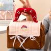 House-shaped Handheld Cosmetic Case Cloth Toiletry Bag Adorable Cute Cabin Makeup Bag  Ladies