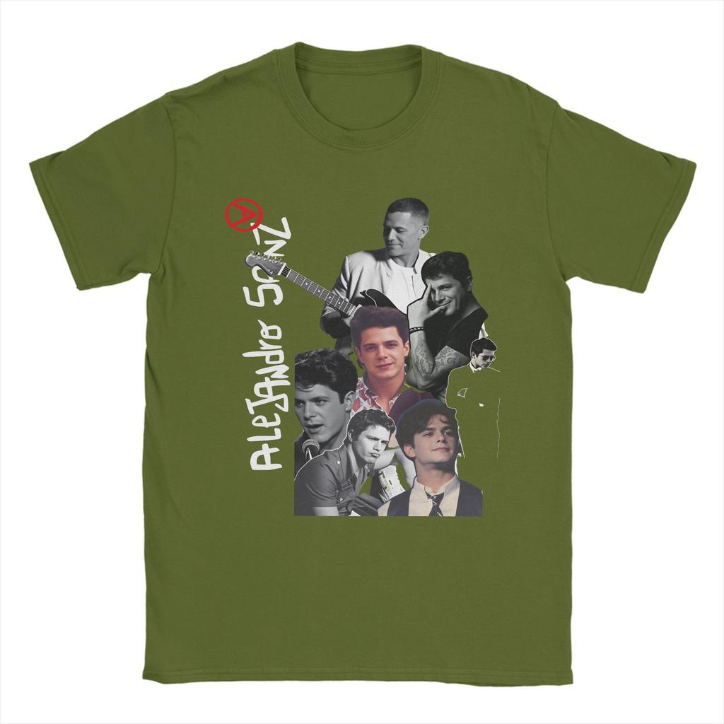 Singer Alejandro Sanz Pop Music Cotton TShirt For Men Summer Vintage T Shirts Leisure Tees Oversized Cheap Tops
