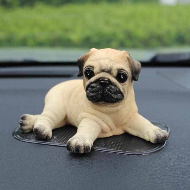 Resin Animal Pug Craft Small Dog Ornament For Party And Holiday Ideas Gift