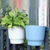 Home Space Saving Hanging Flower Pot with Water Reservoir for Indoor Outdoor Use
