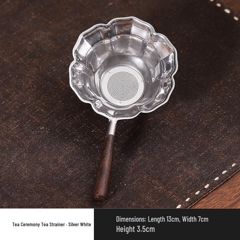 Stainless Steel 304 Tea Infuser with Japanese Wooden Handle - Gongfu Tea Set Accessory