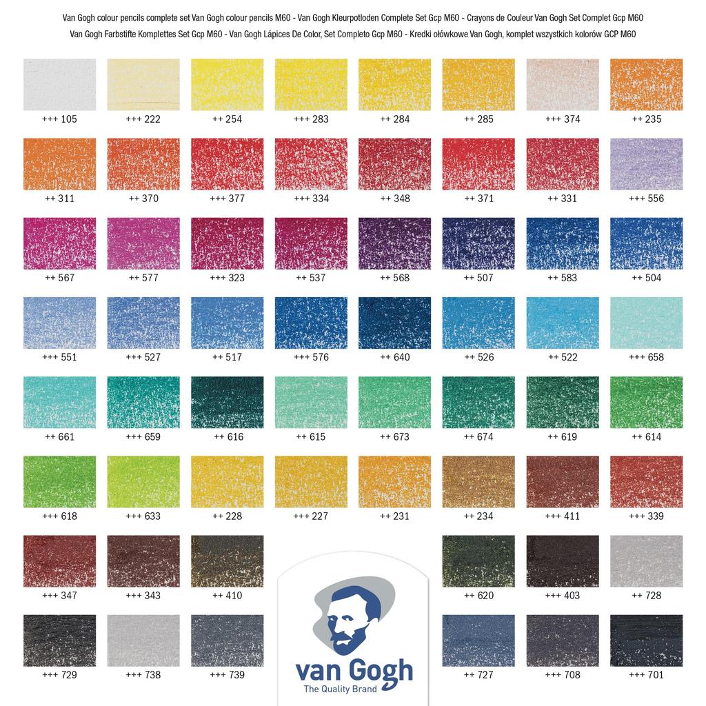 Talens Japan Van Gogh Colored 60 Pencils, Colors, T9773-0065
