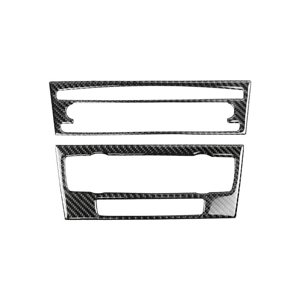 Carbon Fiber Interior Console CD Panel Trim Cover For BMW 3 Series E90 E92 E93