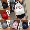 Rose Pattern Women Ladies Canvas Shoulder School Bag Girls Backpack Satchel
