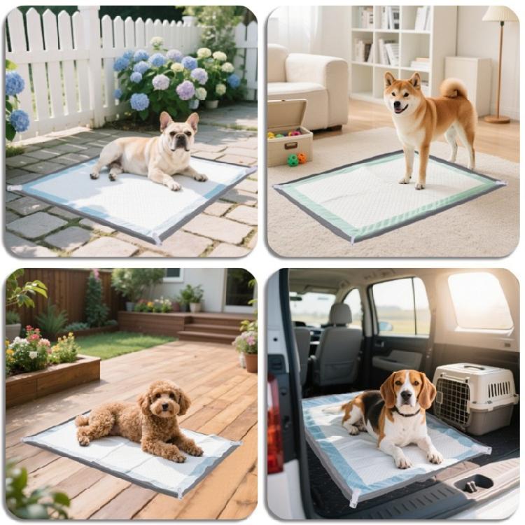 Tappetini per urina di cane in silicone per uso alimentare Riutilizzabili Impermeabili Tappetino per pipì per cani con clip di rinforzo per case con più animali domestici