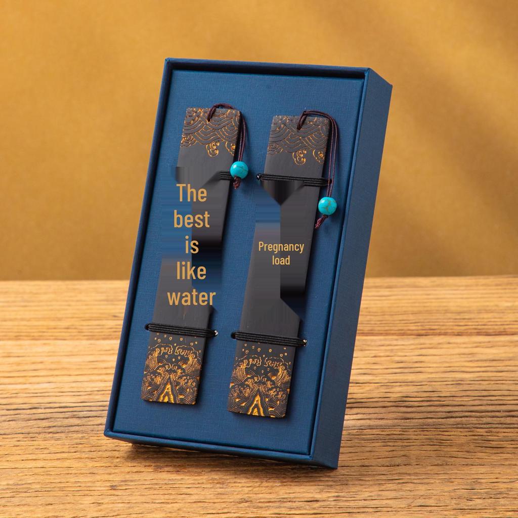 Rosewood Teacher's Day Gift: Carved Chinese Style Wooden Bookmark Set