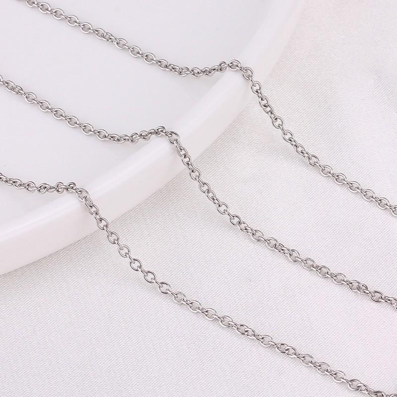 Stainless Steel Plated Collarbone Necklace DIY Chain with Tassel Jewelry Extension