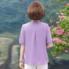 New Summer Embroidered Three-quarter Sleeve Shirt Middle-aged Mothers T-shirts, Fashionable and Light Tops