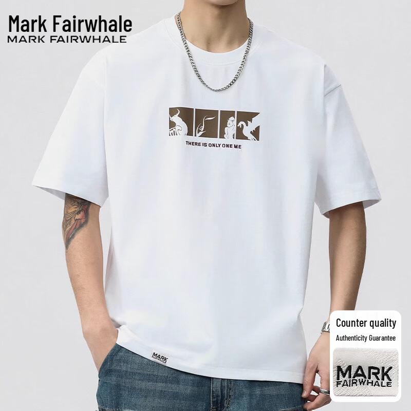 

Мужская летняя повседневная футболка с круглым вырезом Mark Fairwhale 4XL