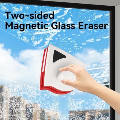 Cepillo Limpiacristales Magnético de Doble Cara con Imán Fuerte para Limpieza de Ventanas de Apartamentos Altos en Casa - Fácil de Usar y Limpiar
