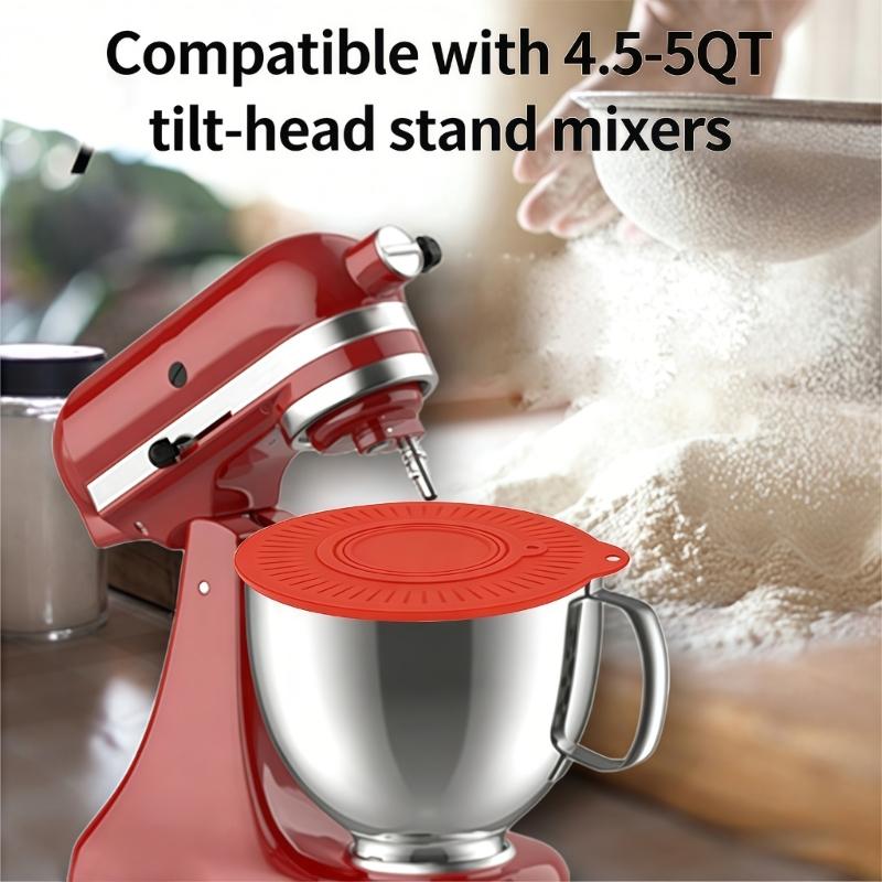 Silicone Mixer Bowl Splatter Cover For 4.5 To 5 Quart Tilt Head Stand Mixer Prevents Food Mess While Mixing And Storing