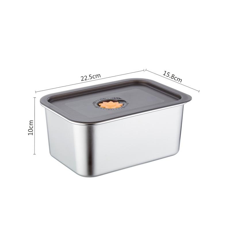 3/2/1/0,6 л нержавеющая сталь холодильник ящик для хранения продуктов с пластиковой крышкой готовить еду свежесть сохранение коробка пикник коробка 3000ML