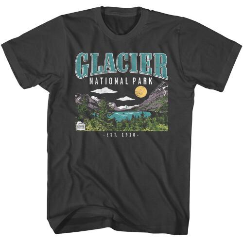 National Parks Glacier National Park Smoke Adult T-Shirt S