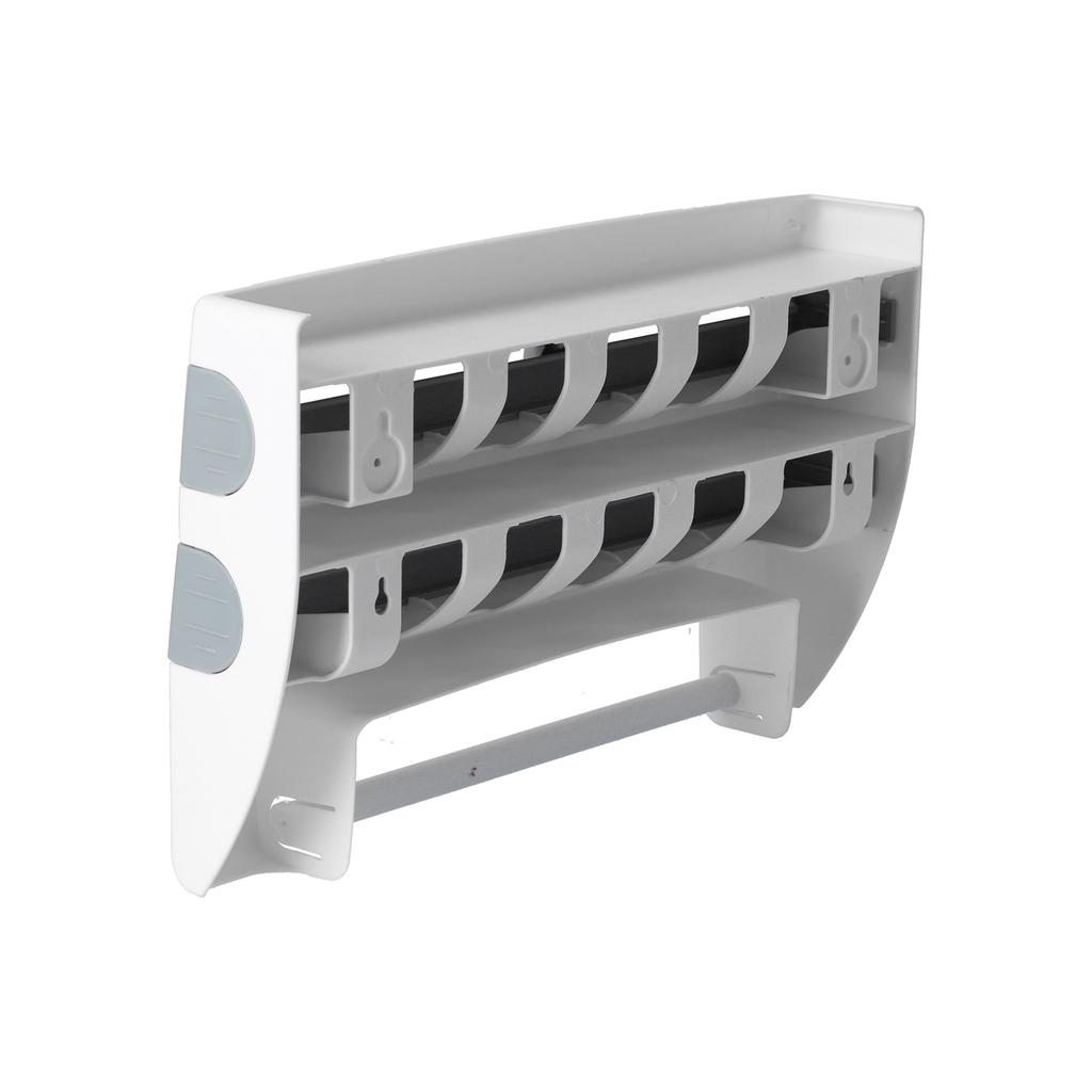 Plastic Wrap Storage Rack Cling Film Dispenser Cutter Paper Towel Holder Kitchen Supplies