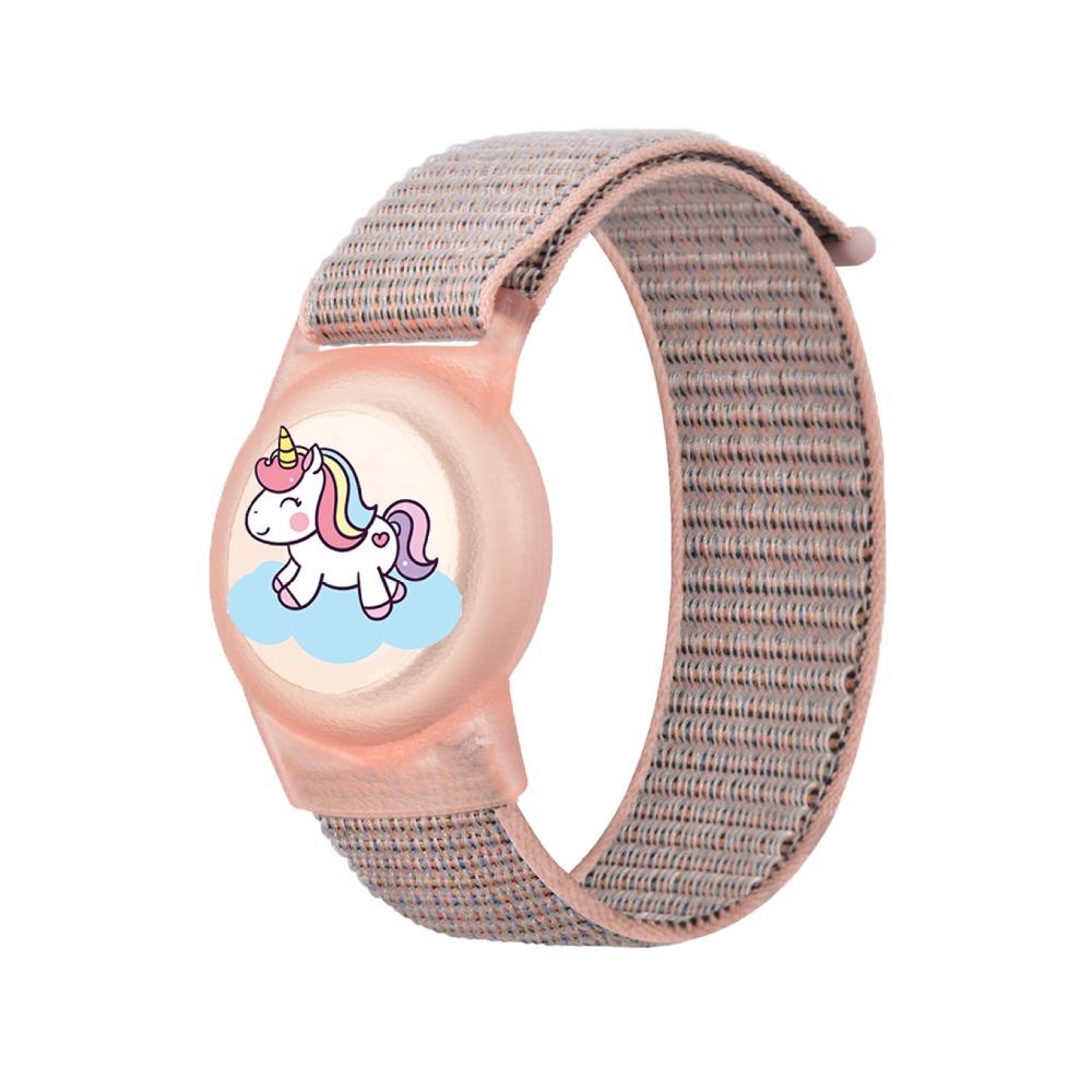 TPU Cartoon Case Nylon Strap Waterproof Child Wristband for Apple AirTag Tracker Accessories