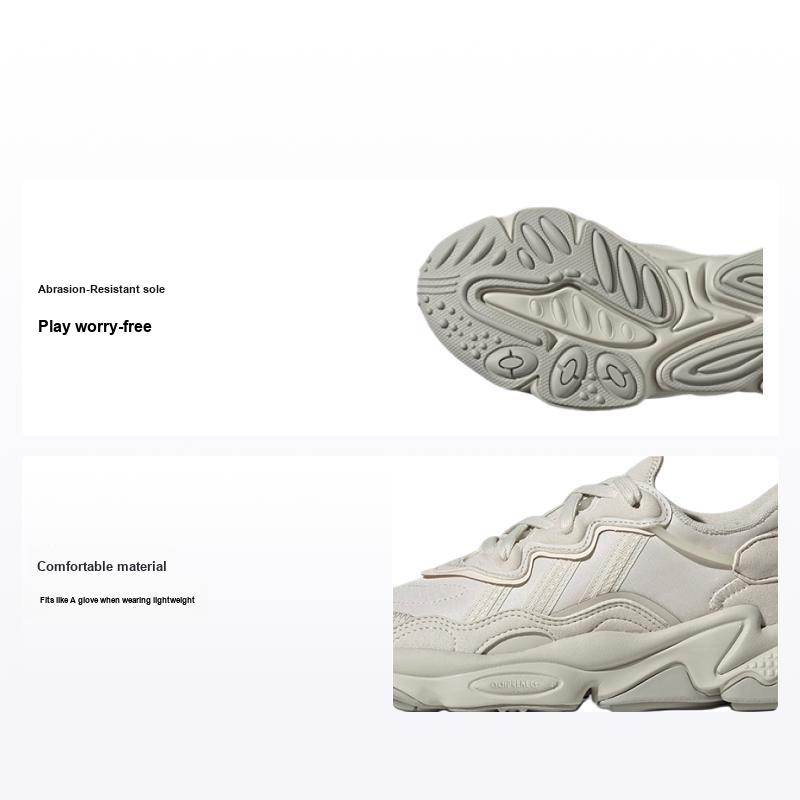 Adidas Boys White/Grey Ozweego J Aluminium Kids Sneakers Wonder- Metal- Gw8059 Cm