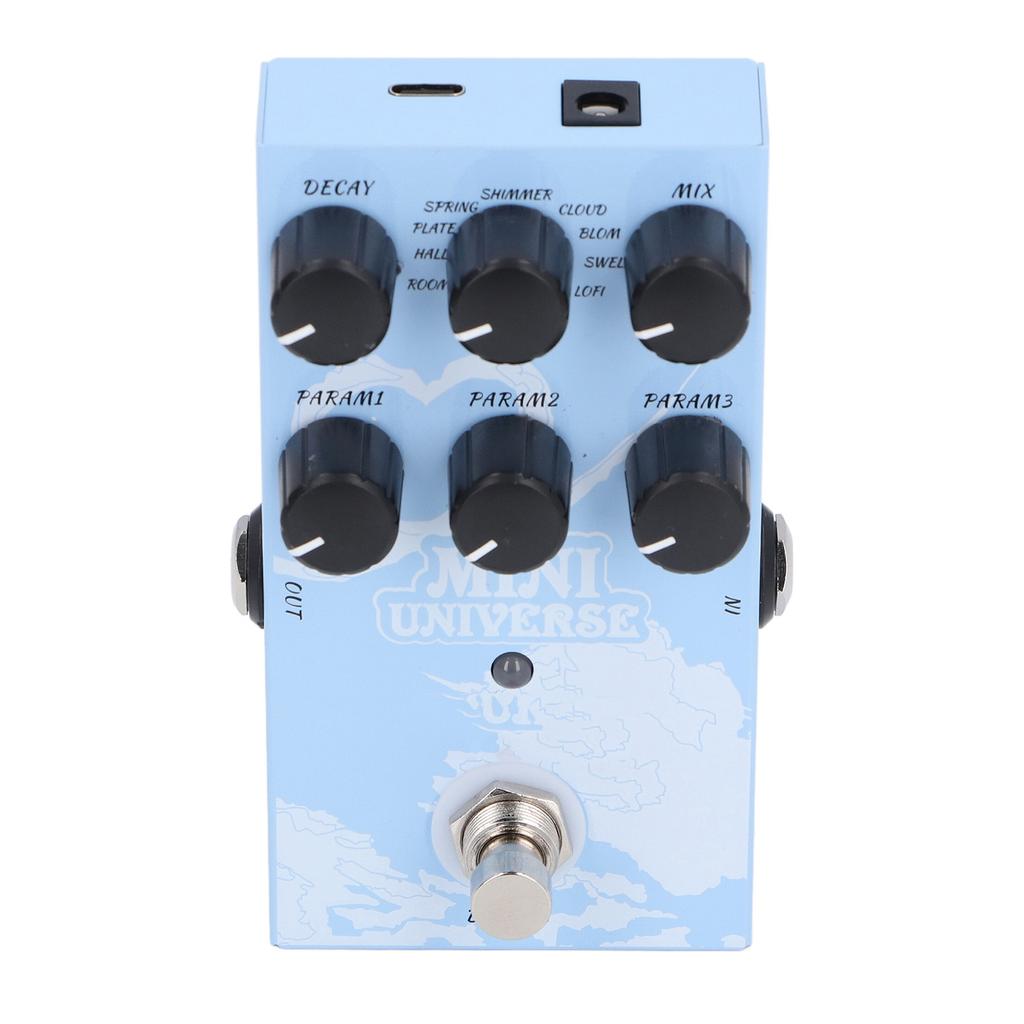 Guitar Effect Pedal 9 Reverb Types Warm Authentic Sound Digital Modeling Reverb Effect Pedal