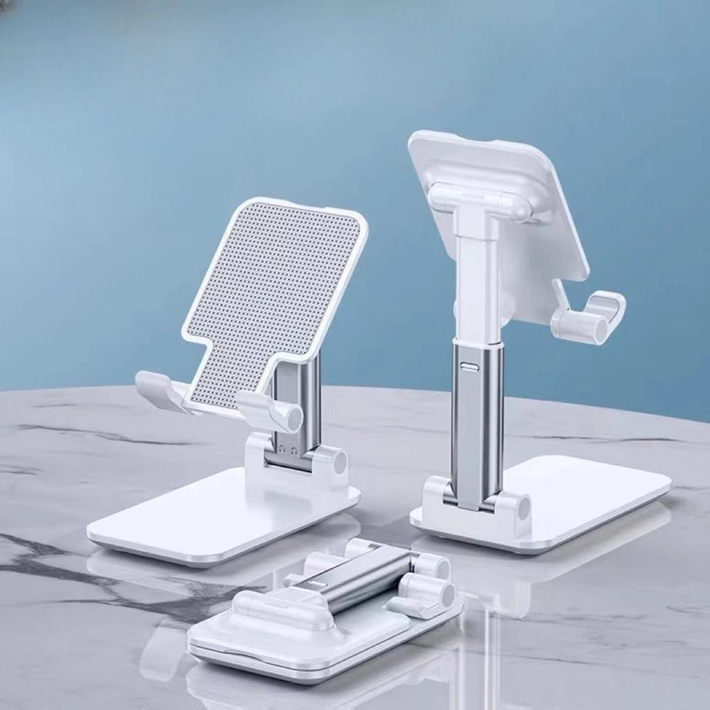1 Pcs White Black Desk Mobile Phone Holder Stand for Men Women Adjustable Desktop Tablet Holder Universal Table Cell Phone Stand