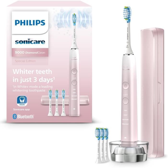 Electric toothbrush - philips - diamondclean 9000 - special edition - pressure sensor - pink rosa