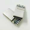 USB Type-C 3.0 Male Connector with 9 Solder Pads, 56K Resistor, CC Fast Charging Pins, for Hard Drive Enclosure