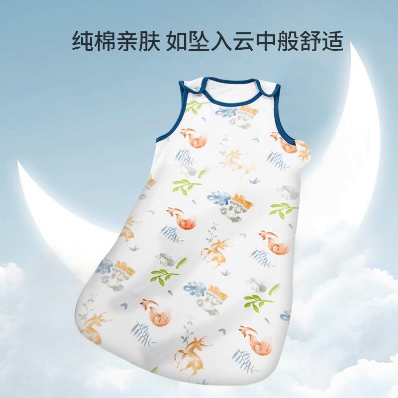 Baby Sleeping Sack Cotton Sleeveless Thin Wearable Blanket Infant Anti Kick Sleep Bag