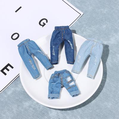 19 Styles 1/12 Dolls Clothes Accessories PU Leather Jackets Hoodies Fashion Ripped Pants Doll Jeans