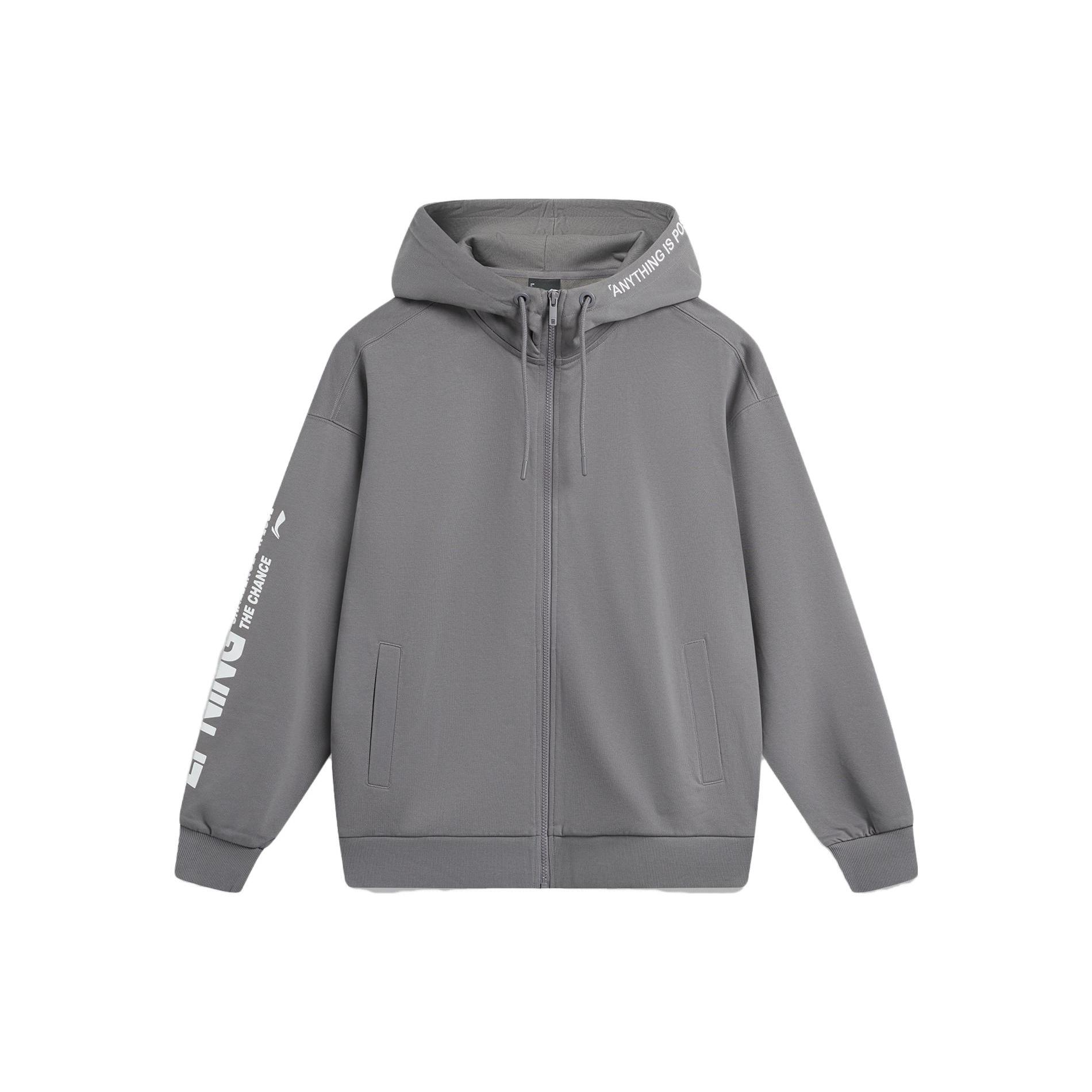 Li Ning Sports Fashion Collection Sweatshirt Unisex Smoky Ink Gray AWDU921-2 XXL
