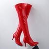 Women Thigh High Boots Black Red High Heels Small Big Size 32 48