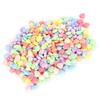 500PCS Heart Shaped Plastic Beads Craft Beads for DIY Clothing Accessories Materials