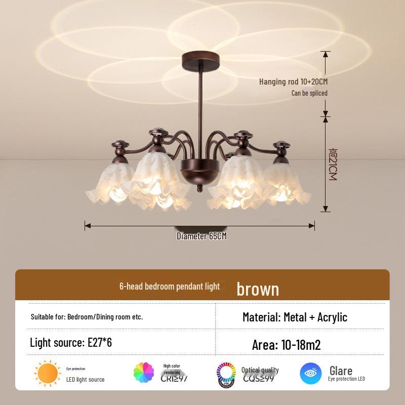 2026 Retro Mid-Century Chandelier: American Countryside Style for Living Room, Bedroom, Dining Room, or Hall