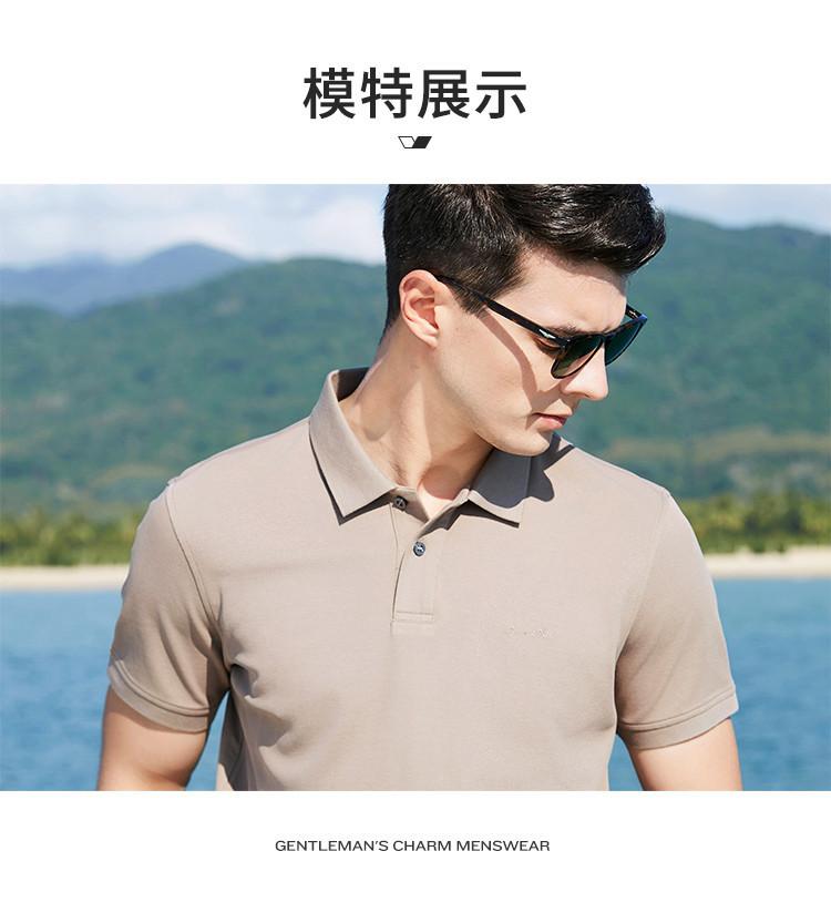 [Simple and Luxurious] Summer Business Short-sleeved Polo Shirt with Linen for Men