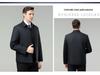 Brand Men's Cold-Proof Cotton Jacket: Autumn Winter Business Casual Non-Iron Warm Silk Coat for Middle-Aged Men