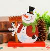 Wooden Christmas Decor Santa Claus Tabletop Sculpture Deer Snowman Ornament Bar