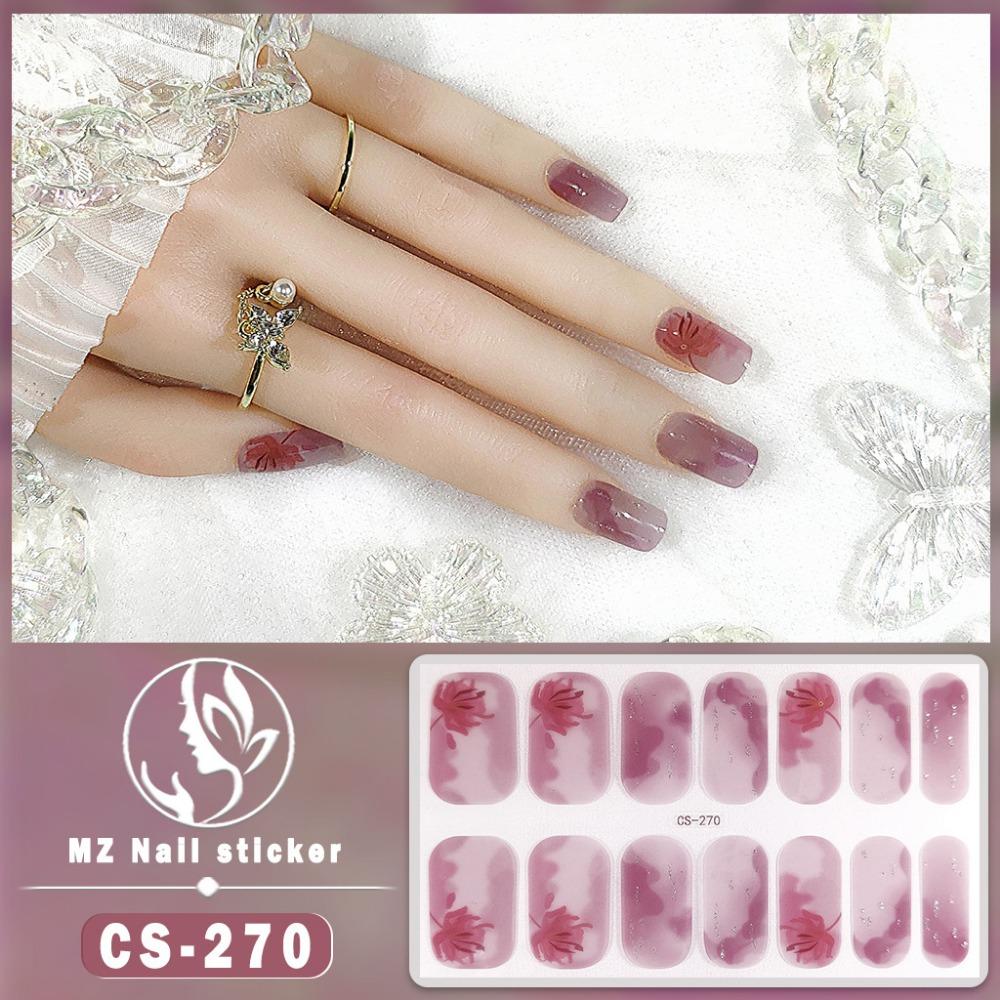New Waterproof Bake-on Gel Nail Film, Full Sticker, New Year Nail Art Film, Nail Paper Film, Paper Patch