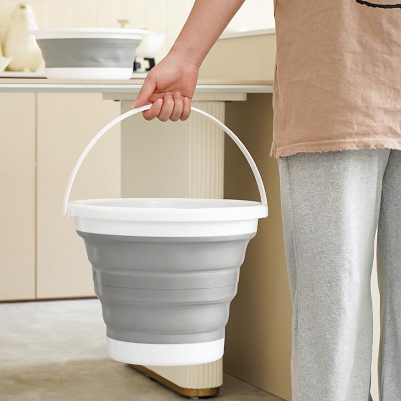 3/5/10L Collapsible Bucket Portable Folding Water Bucket Car Washing Fishing Bucket Household Plastic Travel Outdoor Camping