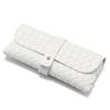 Black Woven Leather Texture Sunglasses Case with Snap Button Closure