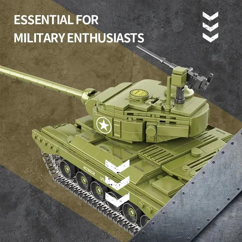 764 Teile Militär M26 Panzer Bausteine Armee WW2 Steine Waffe Soldatenfiguren Kinder Jungen Spielzeug mit hoher Qualität