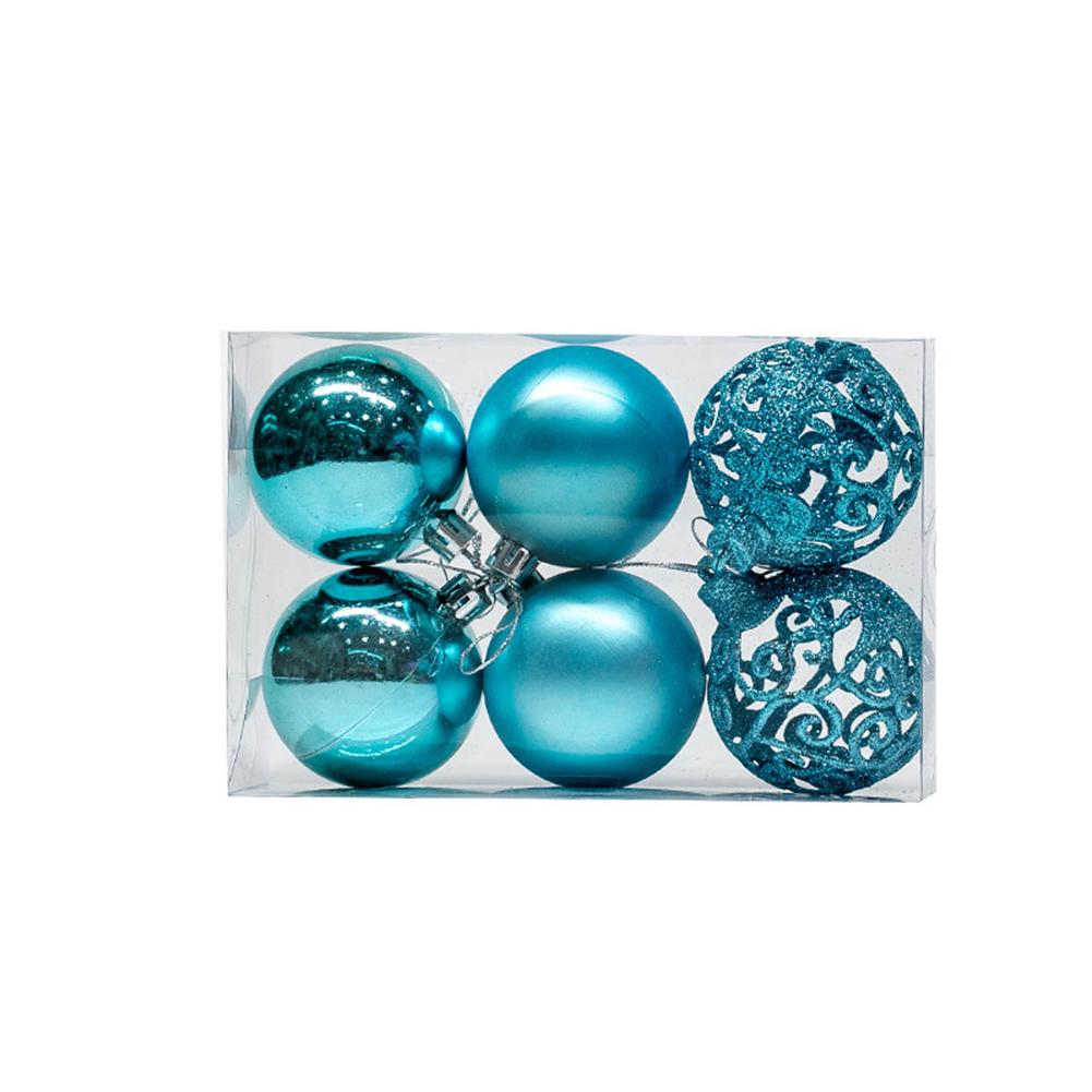 Christmas Balls, 6pcs 6cm/ 2.36inch Christmas Tree Ornaments Shatterproof Xmas Tree Baubles Christmas Ball Decorations for Home
