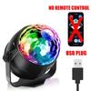 Sound Activated LED Stage Disco Light Rotating DJ Ball With Remote Control Color Party Atmosphere Lamp for Home KTV Bar Xmas