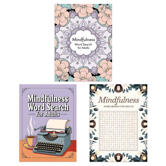 Kniha hledání slov mindfulness pro dospělé Relaxační kniha puzzle pro úlevu od stresu a úzkosti Uklidňující hádanky hledání slov pro udržení vaší mysli v klidu
