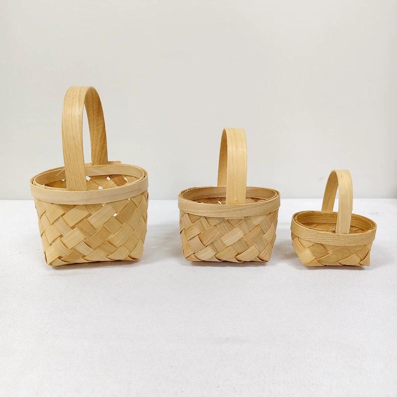 Factory-woven hand basket wedding bed-pressing fertility basket wedding candy gift basket DIY gift decoration basket