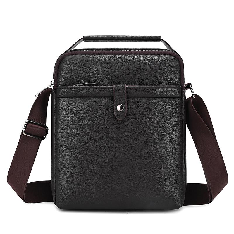 Business Style Men's Shoulder Bags PU Leather Man's Small Messenger Bag Luxury Design Men Handbag Bag Shoulder Bags