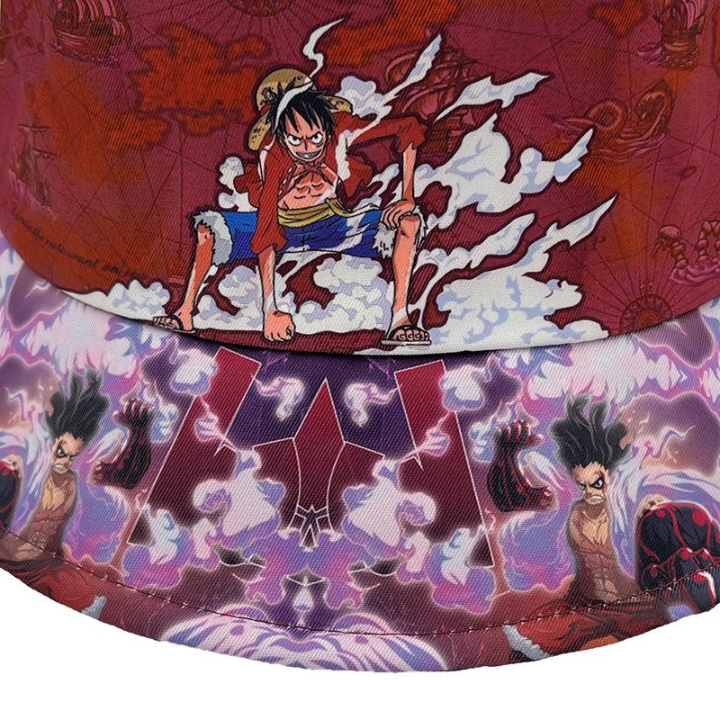 One Piece Anime Merchandise Luffy for Men and Women, One Piece Outdoor Sun Protection Versatile Pot Hat, Printed Bucket Hat