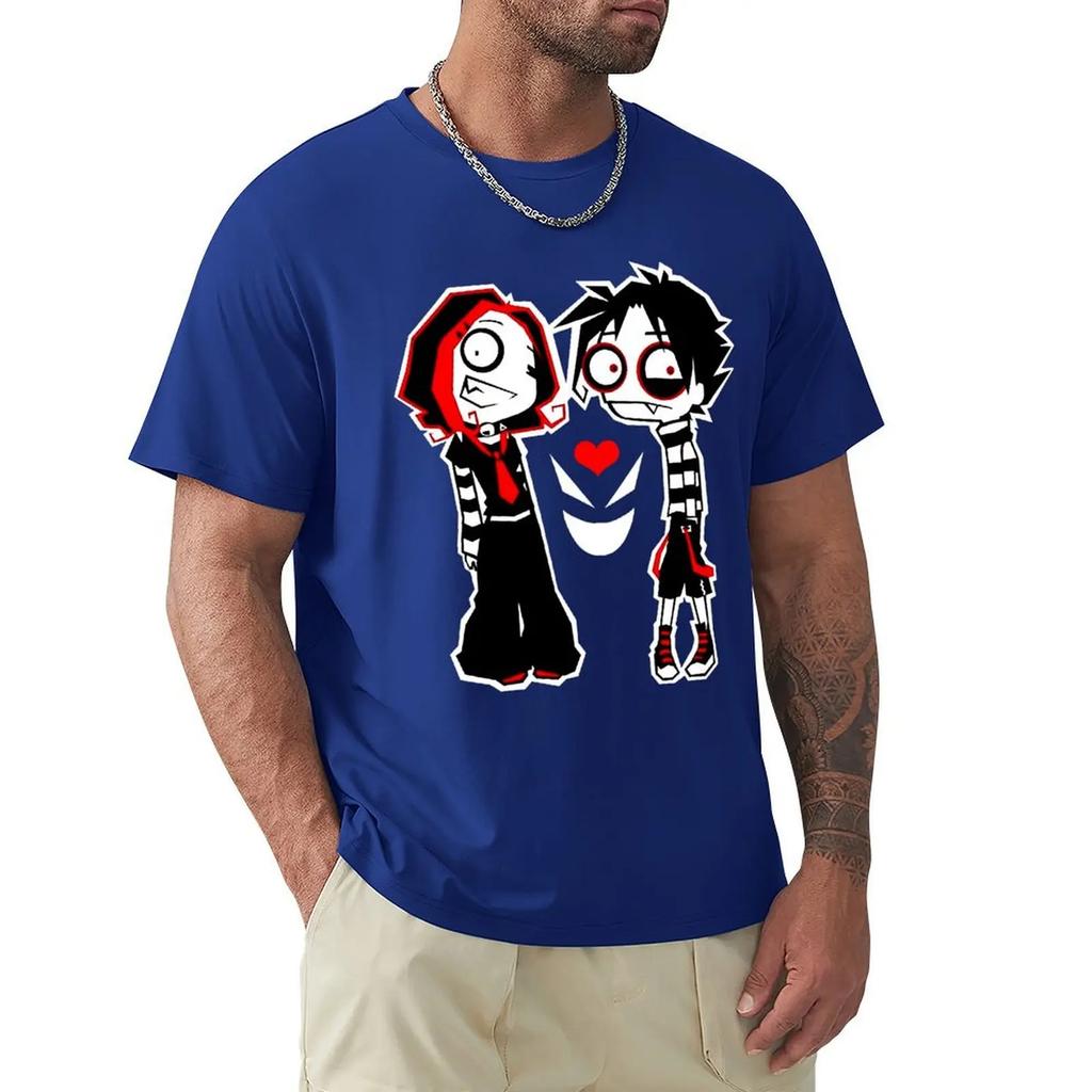 Interesting Cartoon Emo T Shirt Harajuku Short Sleeve T-shirt 100% Cotton Graphics Tshirt Tops