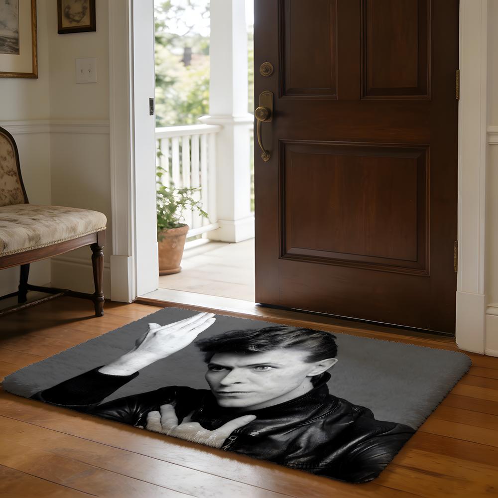Tapis de sol Living de David Bowie Tapis absorbant doux en flanelle Tapis antidérapant Maison Chambre à coucher Salle de bain