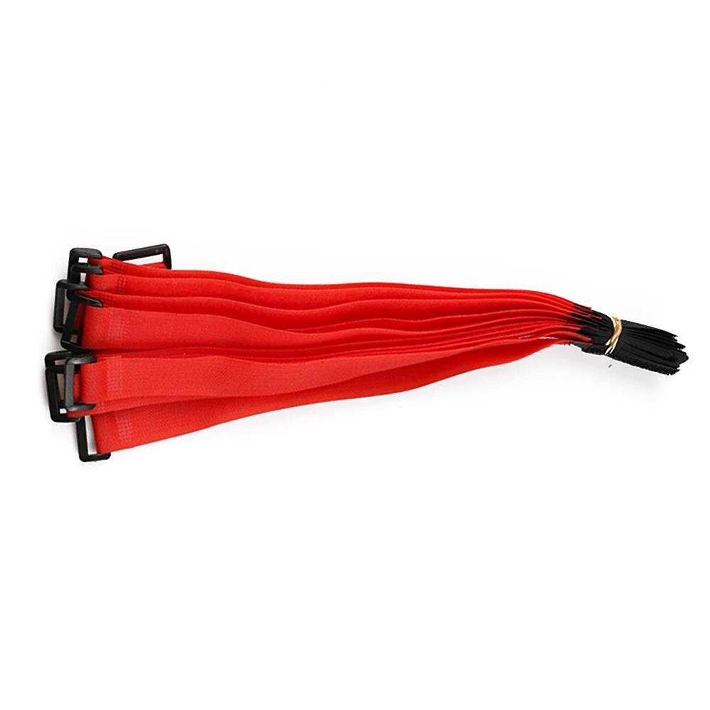 10Pcs 20*50cm Nylon Hook and Loop Strap Cable Ties Reusable Fastening Cable Ties Multil Purpose Self-adhesive Bike Strap Tie