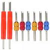 8 Pack Dual Schrader Car Valve Stem Core Remover HVAC Tire Taller Repair Tool