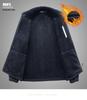 Men's Thick Fleece-Lined Stand-Up Collar Cardigan: Trendy, Warm Autumn/Winter Long-Sleeve Jacket