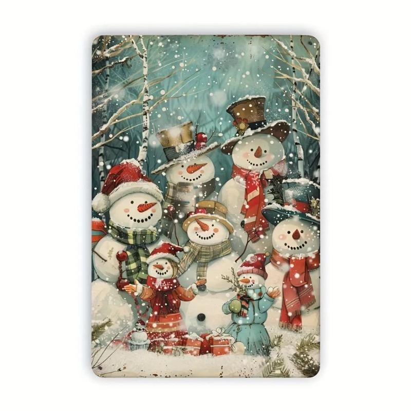 Vintage Merry Christmas Metal Sign, Retro Holiday Wall Decor 20x30cm