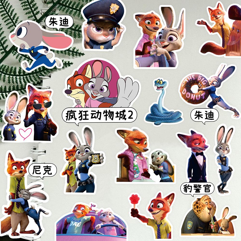 86PCS Cartoon Zootopia 2 Stickers Graffiti DIY Phone Skateboard Laptop Luggage Bike PVC Waterproof Decals Kid Toy